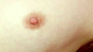 Hey, check out this cute brunette posing naked for close-up shots!