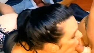 She asks, Want me to suck your cock like this?