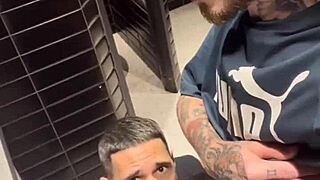 Us in the bathrooms with some fun.