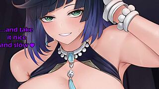 Yelan Guides Edging Hentai Jerk Off Instructions