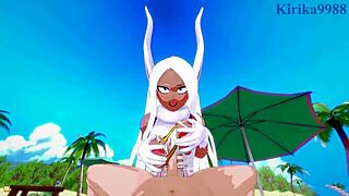 himiko toga and mirko have intense sex in my hero academia hentai