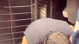 Us in the bathrooms with some fun.