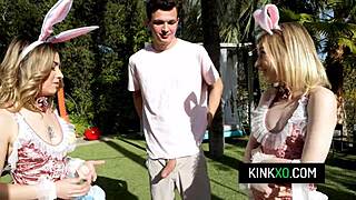 rough stepsiblings sex with blowjob and threesome