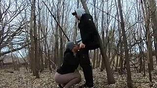 Topless Thick Girl Sucks Cock In The Park 😍