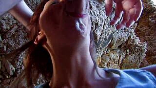 Big Tit Babe Fucked in Pussy and Ass at Beach