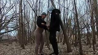 Topless Thick Girl Sucks Cock In The Park 😍