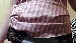 Elza Kom's beautiful pussy in panties stirs deep fetish desires. Gay panty sniffing brings intense pleasure.