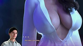 Ava eagerly sucks her boss's monster cock in this 3d cartoon scene.