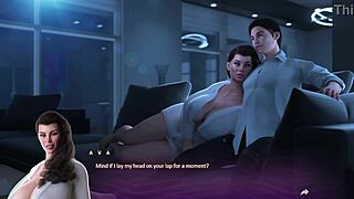 Ava eagerly sucks her boss's monster cock in this 3d cartoon scene.