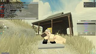 roblox porn clip with wild blonde action