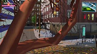 janae wakes up cartagena for early morning tribbing in anime