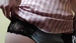 Elza Kom's beautiful pussy in panties stirs deep fetish desires. Gay panty sniffing brings intense pleasure.