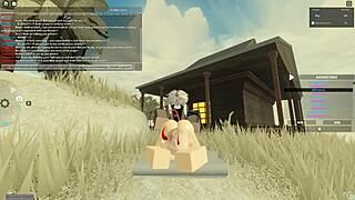 roblox porn clip with wild blonde action