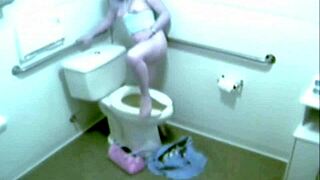 Feeling So Naughty Spying on Teen Blonde Bath Solo