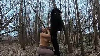 Topless Thick Girl Sucks Cock In The Park 😍