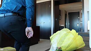 black cock stretches adrian's ass wide open in the shower while bathing and stretching