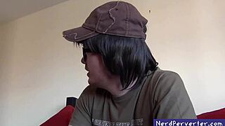 black sexy booty girl strips, rips clothes, and blows 😏