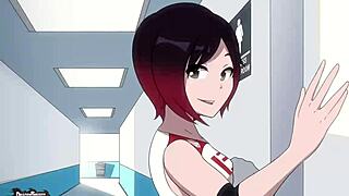 rose chills after her workout in this 3d cartoon