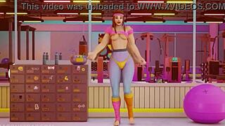 anime lesbians engage in intense training session together