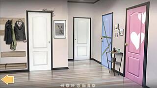 Stepsister and neighbor's daughter tease with huge cocks in sexy outfits