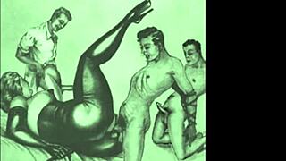 Vintage Erotic Illustration Showcases Retro Anime Style in Stunning Detail