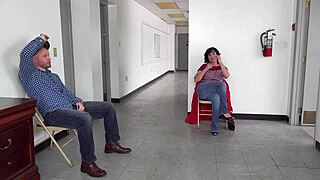 Damn! Milf Chokes on Cum in Doctor's Waiting Room!