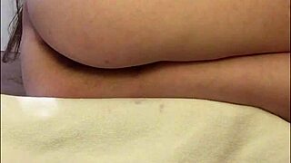 Teen with very hairy pussy pulses in close-up, climaxing hands-free.