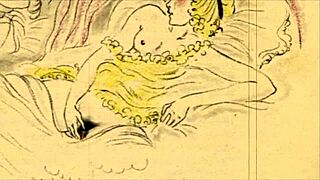 Vintage Erotic Illustration Showcases Retro Anime Style in Stunning Detail