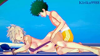 Himiko Toga, Mitsuki Bakugo, Izuku Midoriya in Wild 3D Hentai Sex