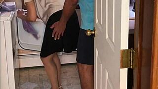 Hot Milf Submits to Neighbor Boy in Laundry!