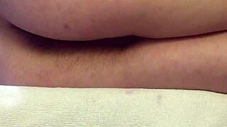 Teen with very hairy pussy pulses in close-up, climaxing hands-free.