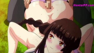 two hot babes fucking on the sports field - hentai