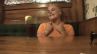 Little Summer, the teen with braces, rubs herself boldly in a public spot.