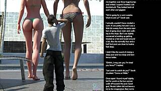 in episode 8, small girl makes a gesture in 3d cartoon sex