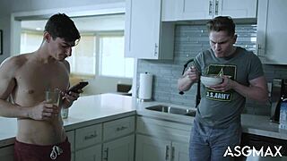 jay tee and aiden ward fight turns to rough gay sex in dorm.