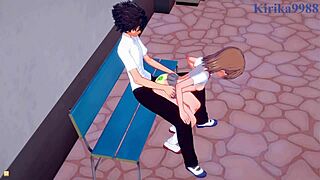 Hey, mikoto misaka and friends have intense sex in railgun hentai