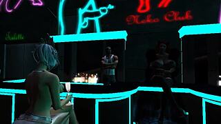 Mera firelyte dancing in kitty club with intergalactic sluts in anime s2e5