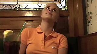 Little Summer, the teen with braces, rubs herself boldly in a public spot.