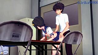 Hey, mikoto misaka and friends have intense sex in railgun hentai