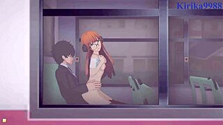 futaba sakura and ann takamaki and ren amamiya intense sex - persona 5 hentai