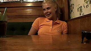 Little Summer, the teen with braces, rubs herself boldly in a public spot.