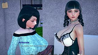 3D animated video of beautiful women with big breasts