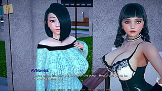 3D animated video of beautiful women with big breasts