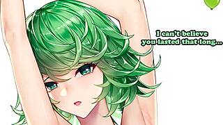 Tatsumaki from One-Punch Man revels in being worshiped during solo play.