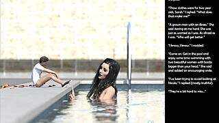 in episode 8, small girl makes a gesture in 3d cartoon sex