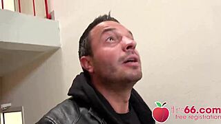 just a quick stairwell bang with cute german teen jessii van riva