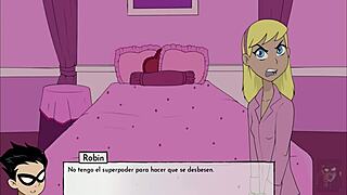 Kitten Breaks Starfire's Ass in Anal Scene with Raven Waiting