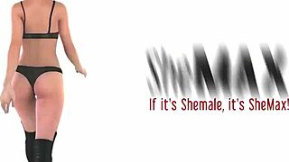 Tiny Titted Ladyboy Strokes While Sucking Thai Cock