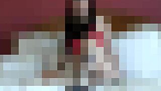 Suggestive ball kicking and spanking in femdom humiliation domination