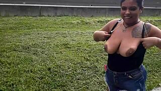crazy blowjob in the tunnel with big tits 😍
